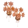 Pink lily spectacular Murano wall lamps by Franco Luce 1970