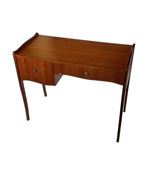 Bureau vintage 1960s avec 2 tiroirs – design ondulé élégant