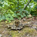 Art Deco brass candle holder