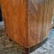 French Art Deco walnut wardrobe with mirror, 1930s