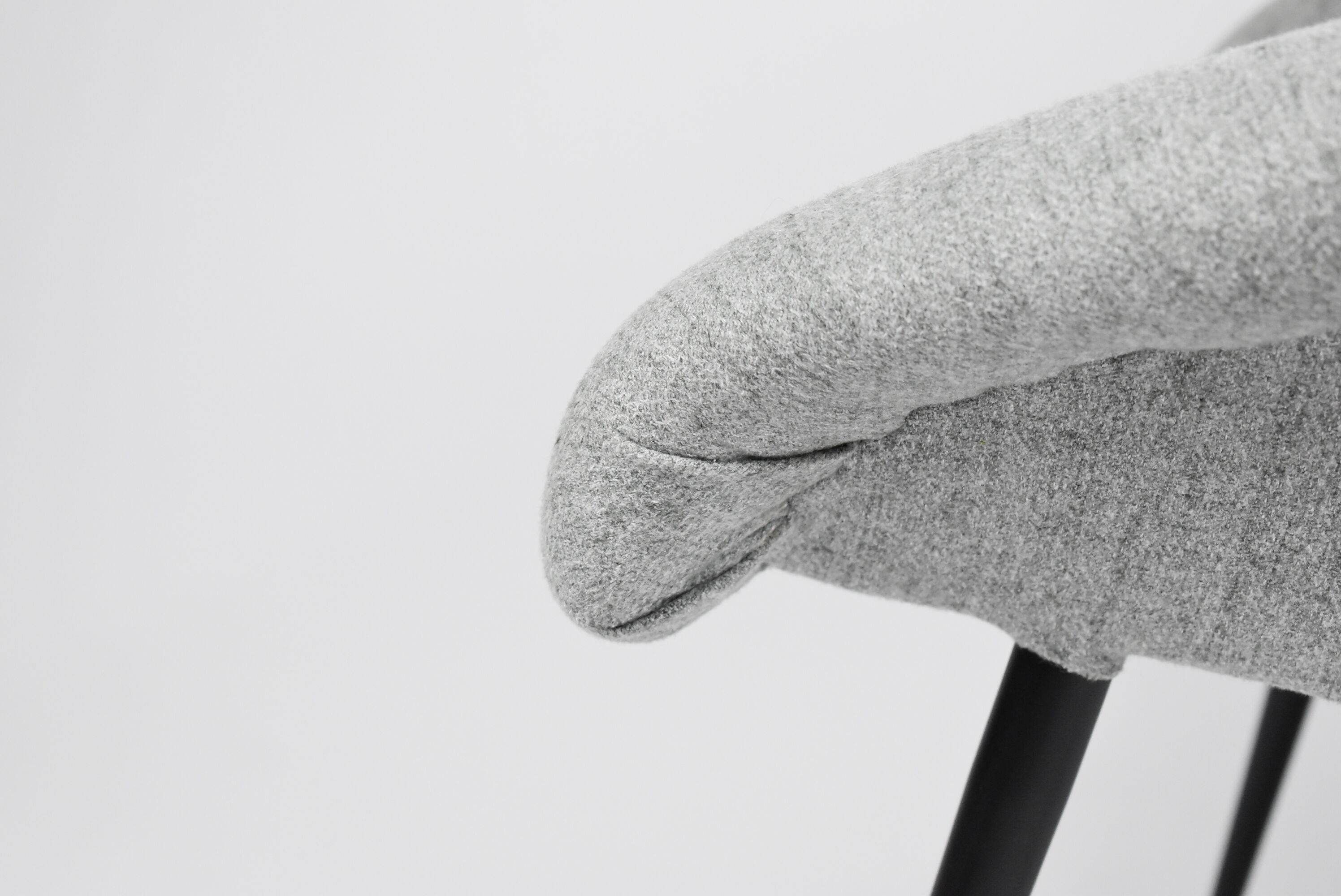 Fauteuil Eva, restauré, années 1960, gris