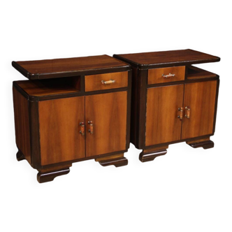 Paire de tables de chevet de style Déco italienne du XXe siècle