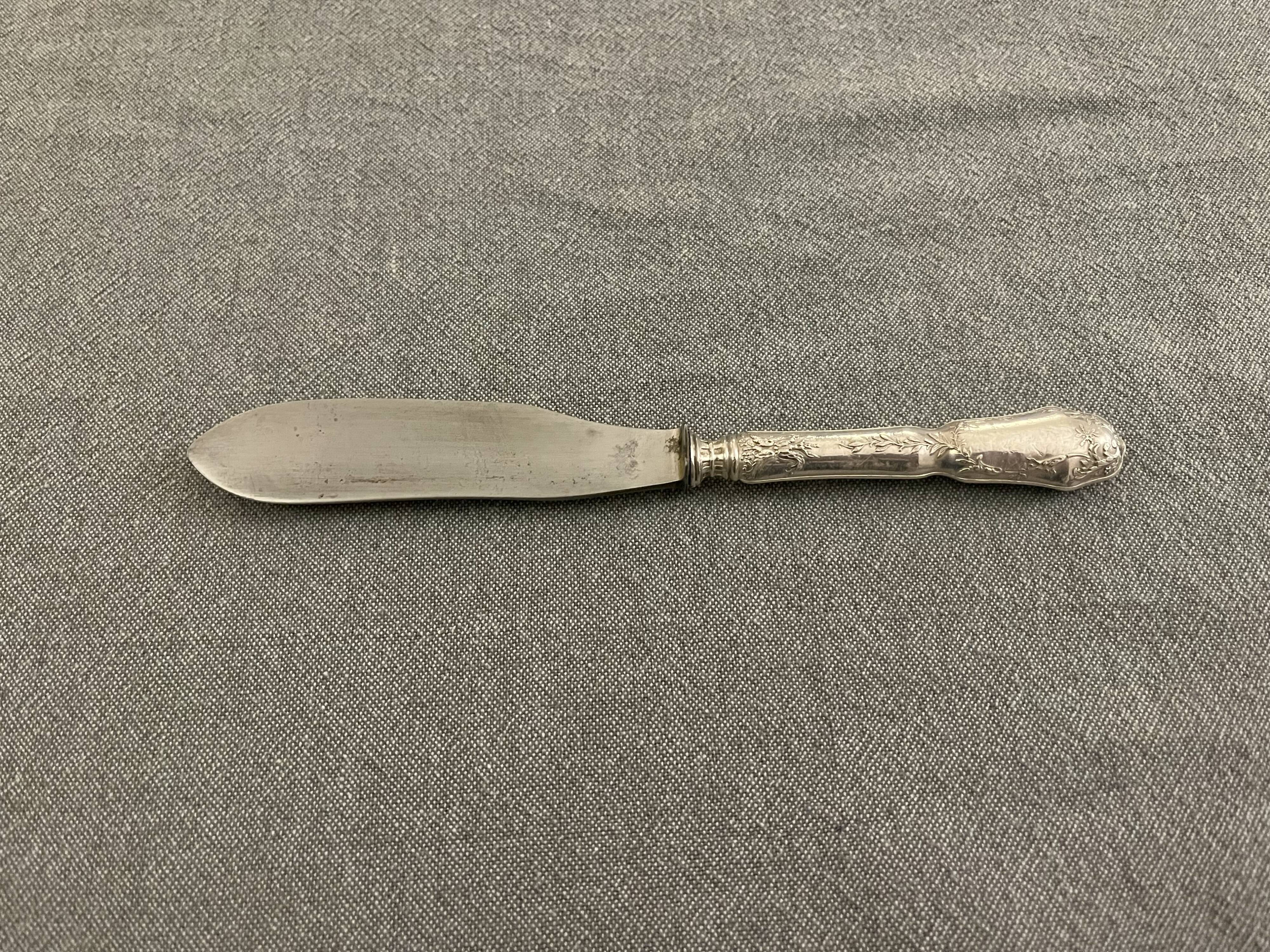 Sterling silver cheese knife