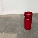 Red German umbrella stand in mid-century modern space style, 1960s.