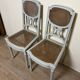 Pair Of Louis XVI Ceremonial Chairs In Lacquered Wood