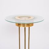 Impressive Large Brass Halogen floor lamp 1980s