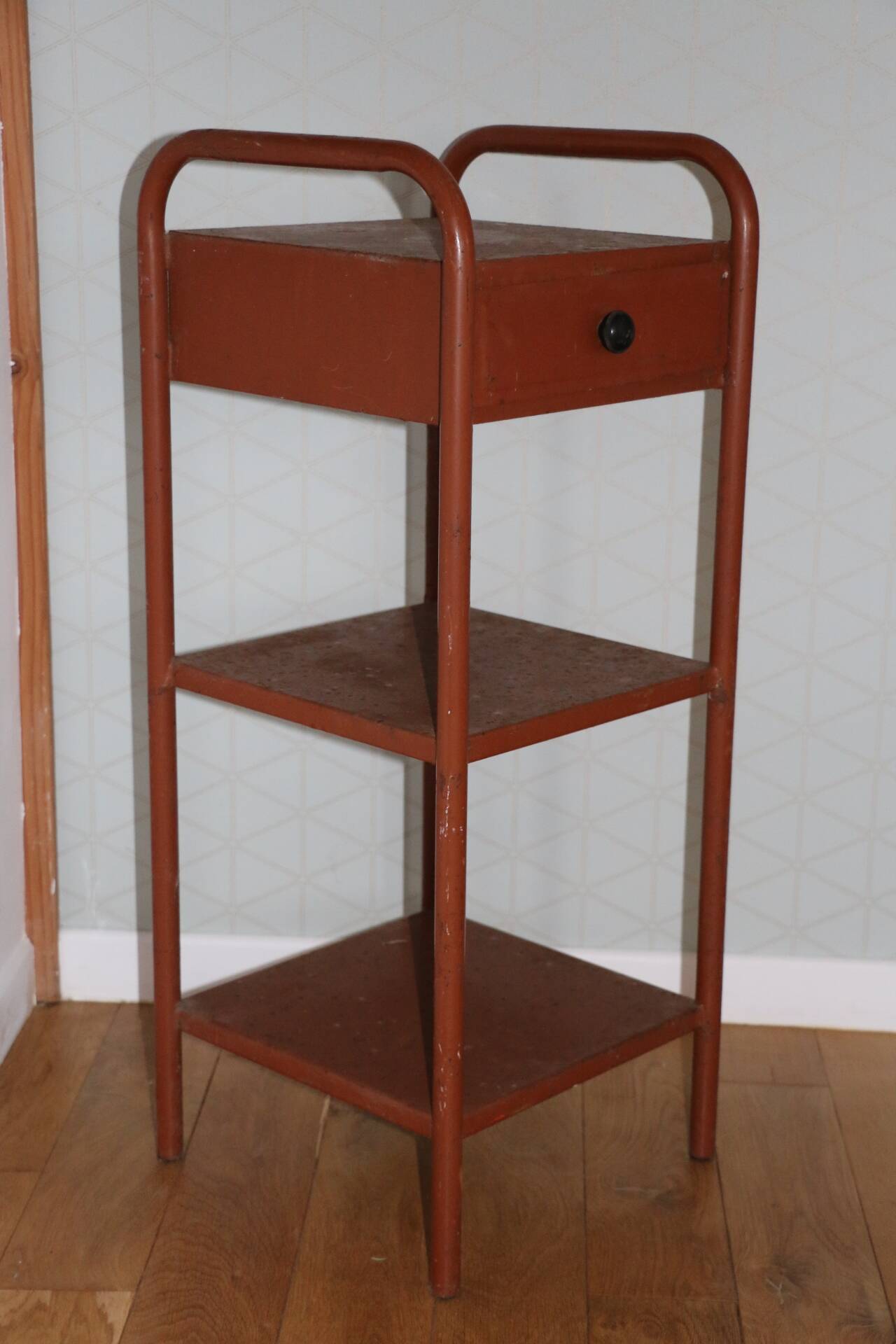 Paire de chevets d’internat métal 1960