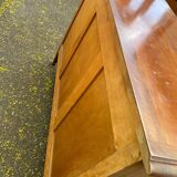 Louis XV crossbow commode in solid cherry wood from the 20th century.