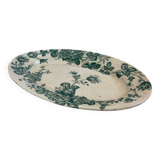 Iron earth presentation dish - roses - Bordeaux