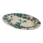 Iron earth presentation dish - roses - Bordeaux