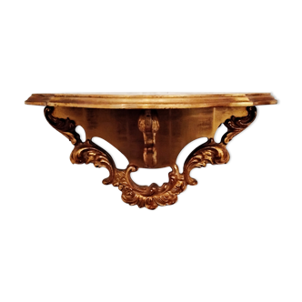 Louis XV-style gilded wooden shelf