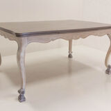Table style louis xv patinated