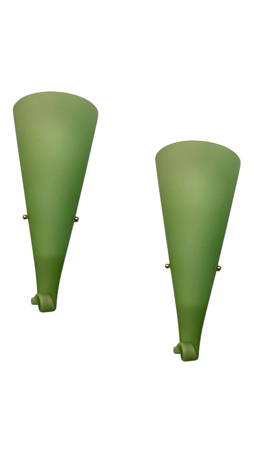 Green Murano Glass Sconces Set of 2 1970’s