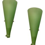Green Murano Glass Sconces Set of 2 1970’s