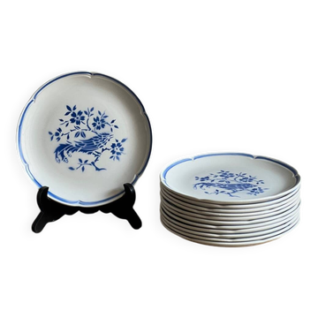 12 assiettes à dessert Moulin des Loups