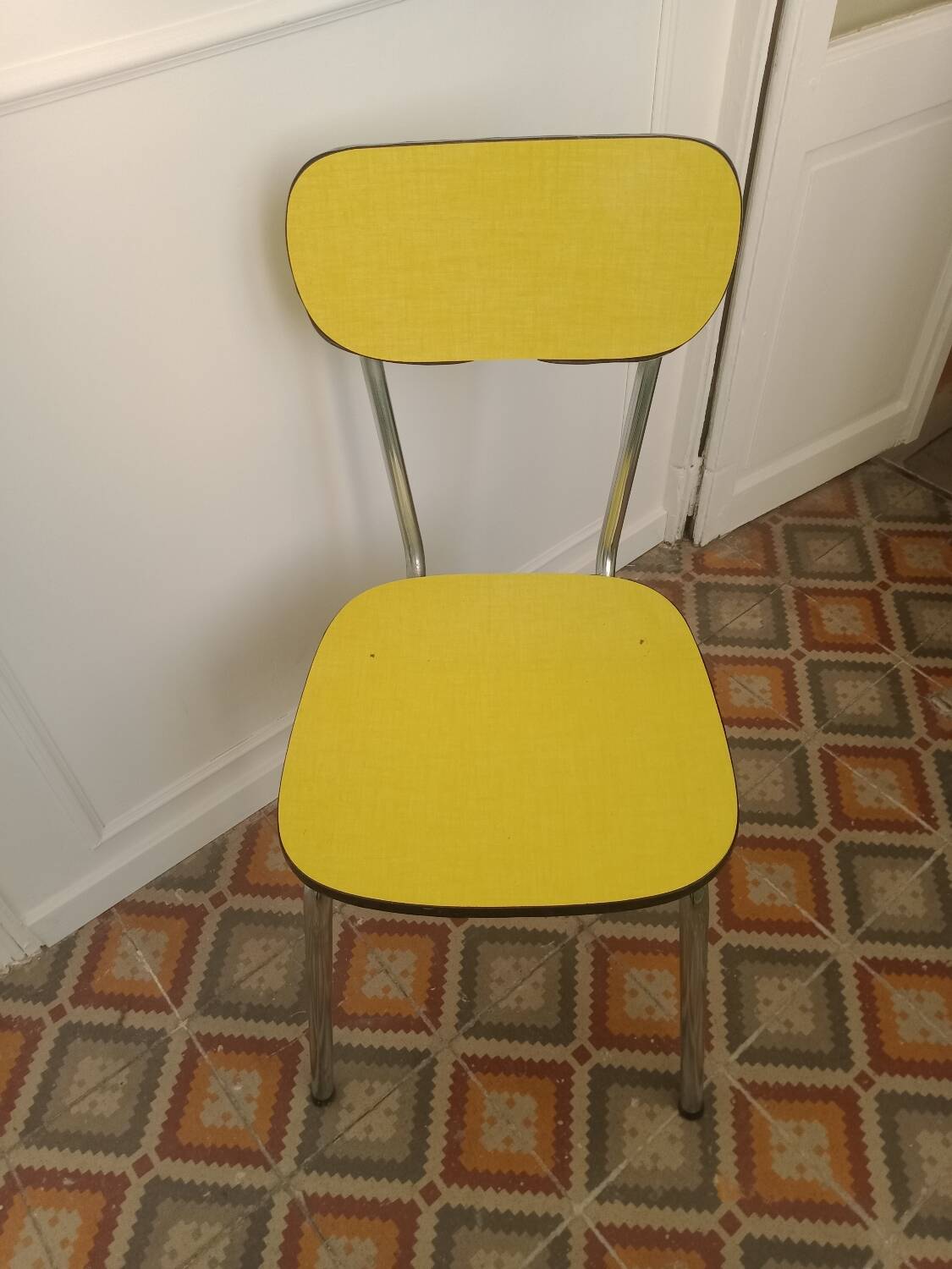 Yellow formica chair