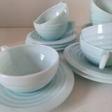 8 Opaline Mint Green Cups