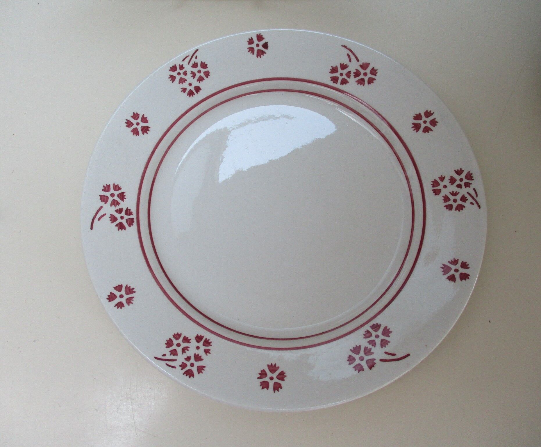 7 dessert plates in earthenware K G de Lunéville Model Danièle