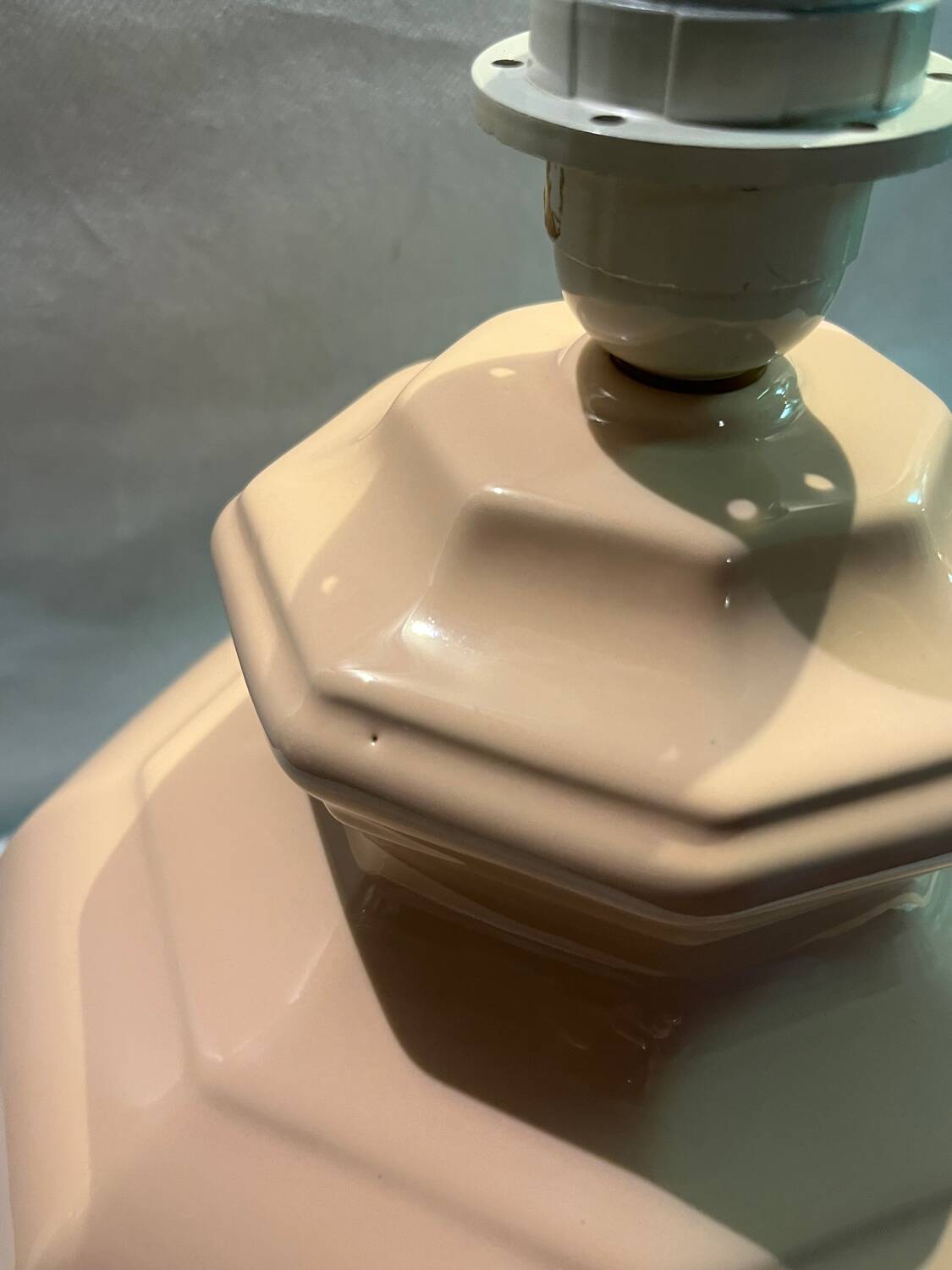 Pale pink ceramic lamp base