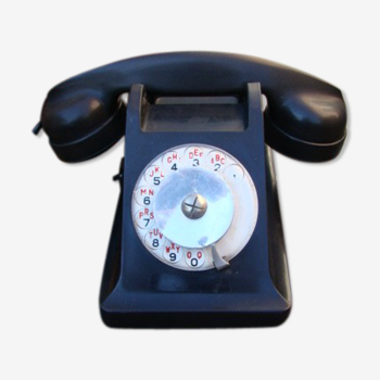 Téléphone noir bakétite vintage années 50/60