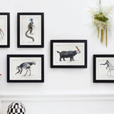 Lithograph engraving animal chimera - the mirilion