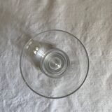 Bougeoir en cristal, pied décoré d’une goutte