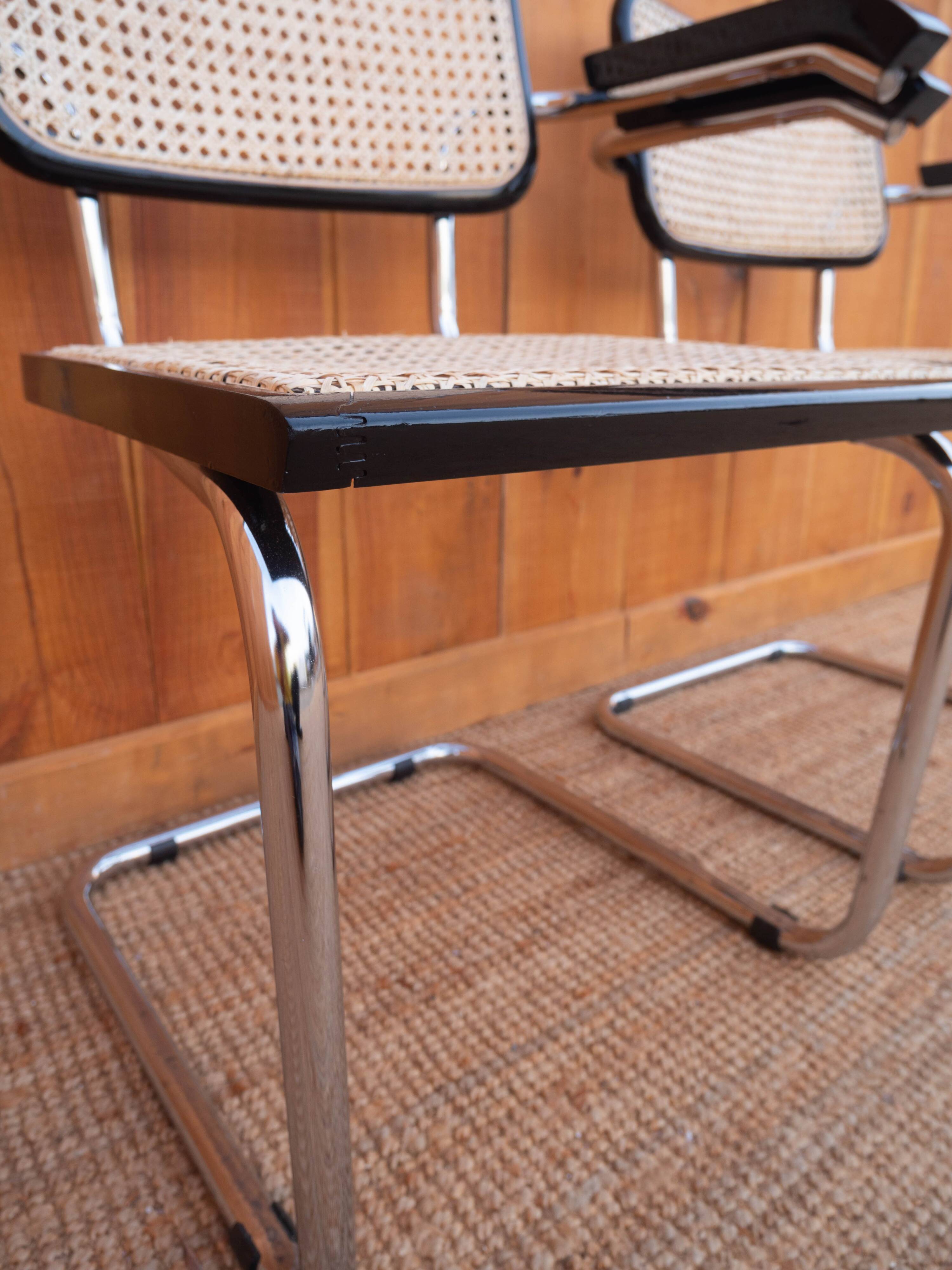 Pair of Cesca B64 armchairs by Marcel Breuer