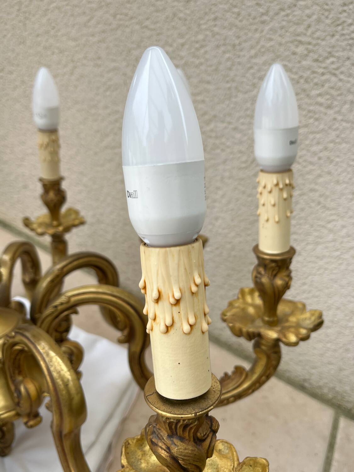 Vintage bronze louis xv style chandelier – 8 lights