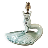 Vintage ceramic bird lamp base from Charolles