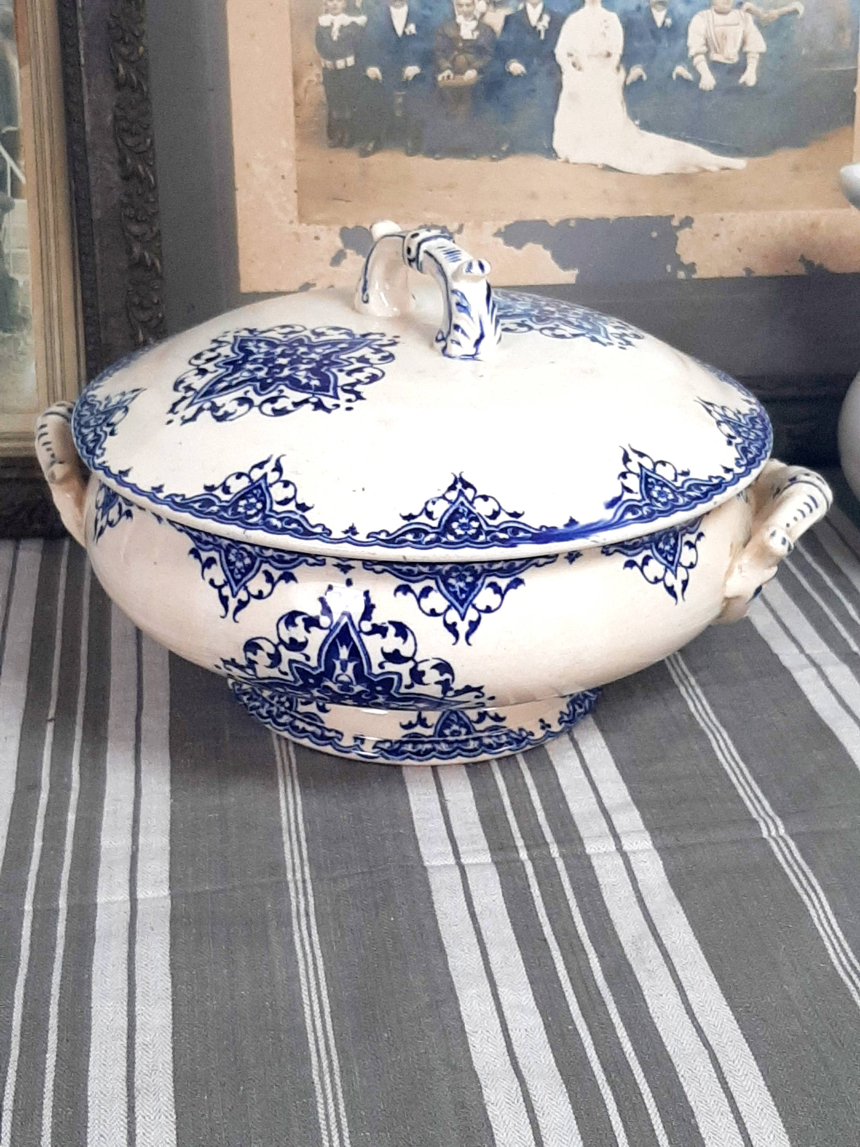 Ironstone soup tureen from the 19th century.