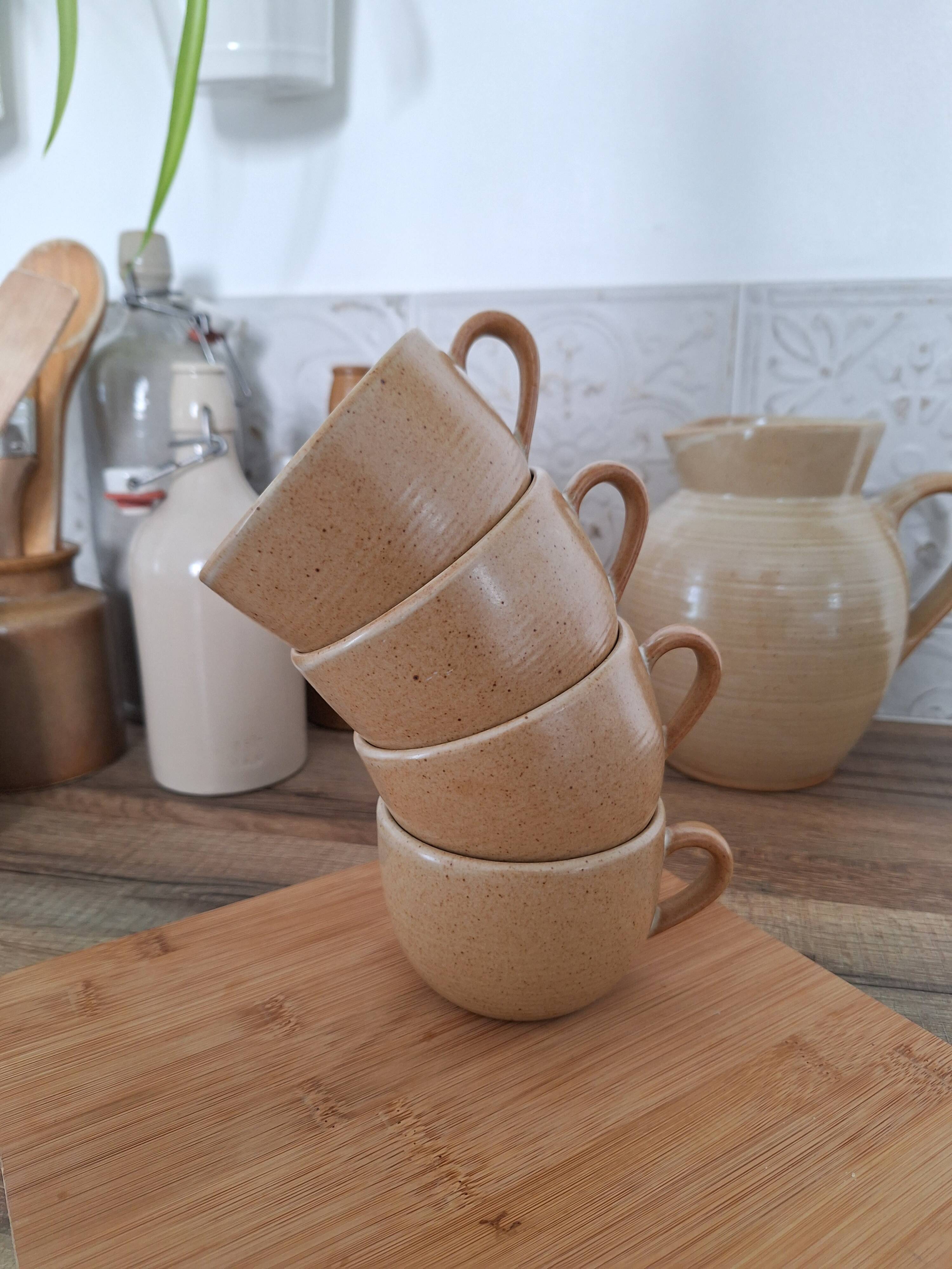 Vintage village stoneware mugs