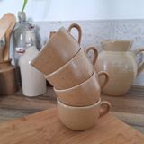 Vintage village stoneware mugs