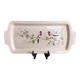 Art Deco cake dish by Longwy in pink earthenware and cloisonné enamels