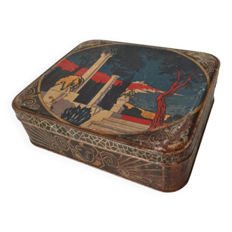 Old art deco biscuit box from the 1920s