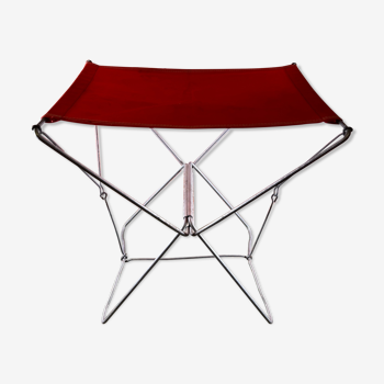 Vintage red camping folding nomadic stool