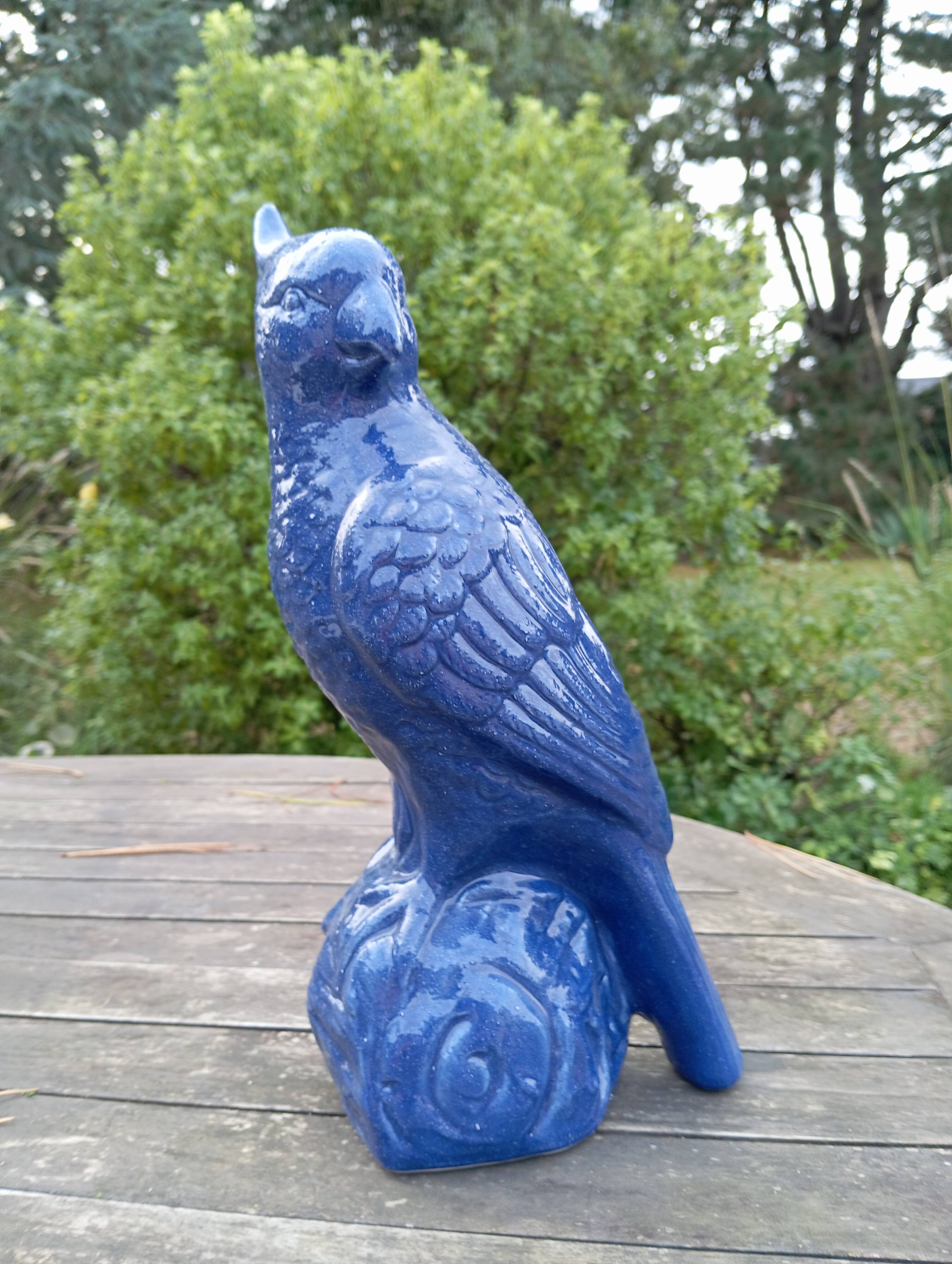 Théière En Céramique Décor 'Blue Sky Le Perroquet Bleu' - Motif Fleurs Et Oiseaux - Neuf