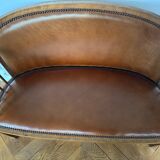 Restored art deco bench and matching armchair