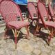 Lot of parisian french bistro chairs cane rattan & scoubidou