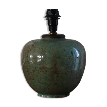 Lampe céramique verte (sans abat-jour)