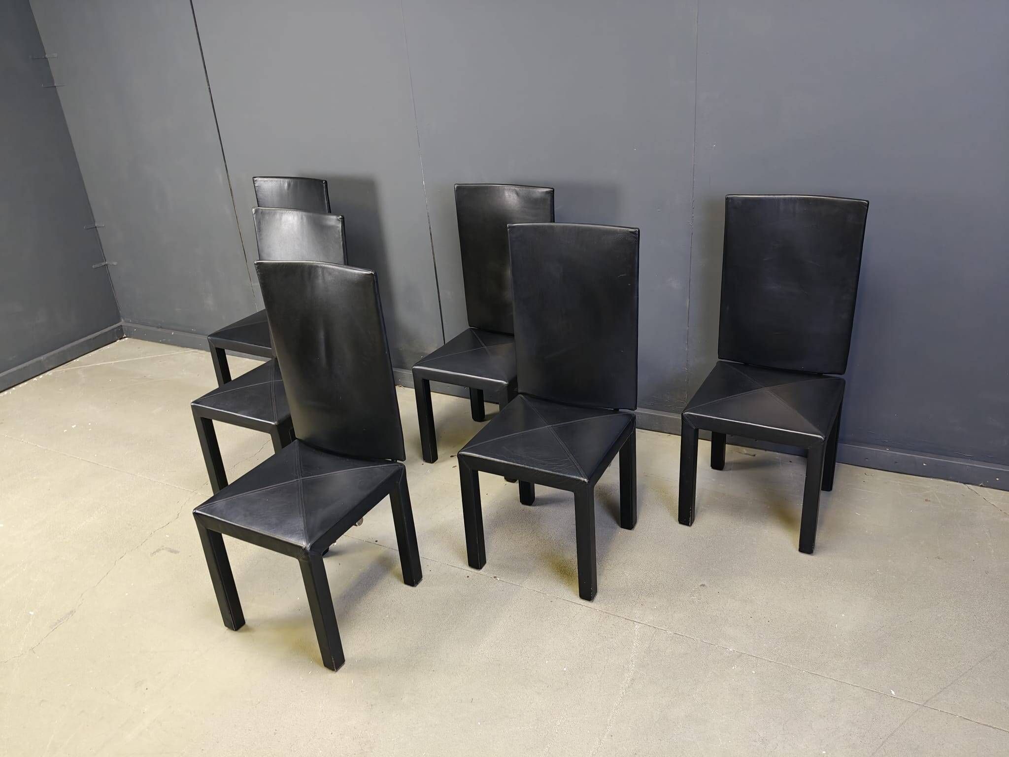 Arcalla high back dining chairs by Paolo Piva for B& B Italia set of 6