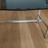 Vintage coffee table in black smoked glass