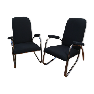 Pair of modernist armchairs 50s