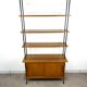 1950s wooden and metal bookshelf shelf