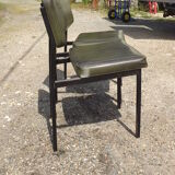 Pair of chairs 60s iron and skai