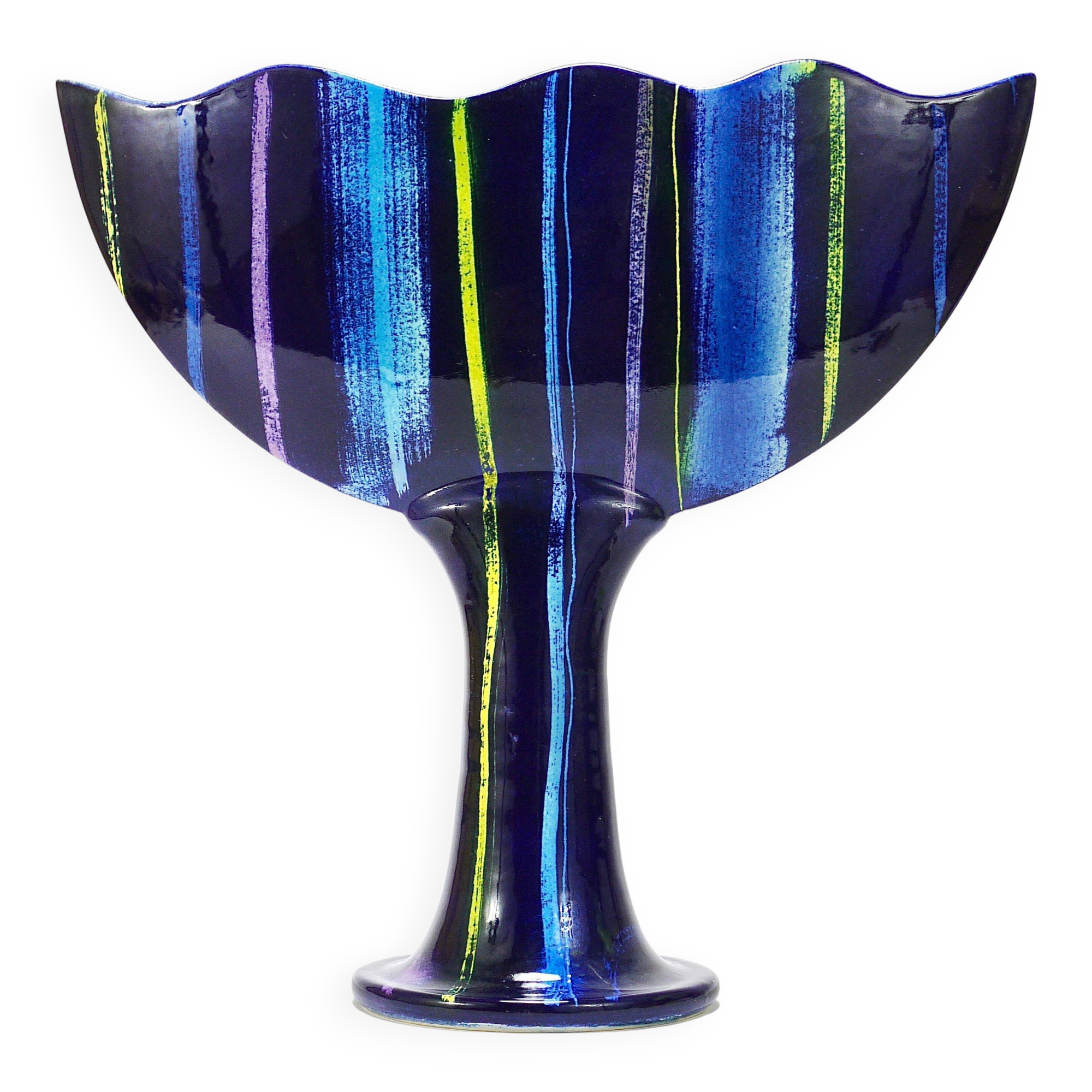 Large Postmodern Ceramic Vase by Jesper Packness, Memphis Style, Denmark