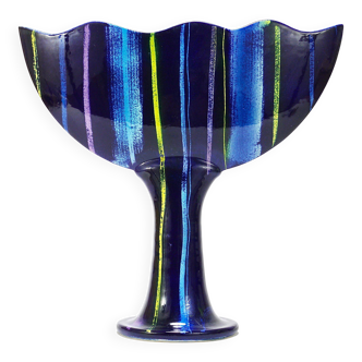 Large Postmodern Ceramic Vase by Jesper Packness, Memphis Style, Denmark