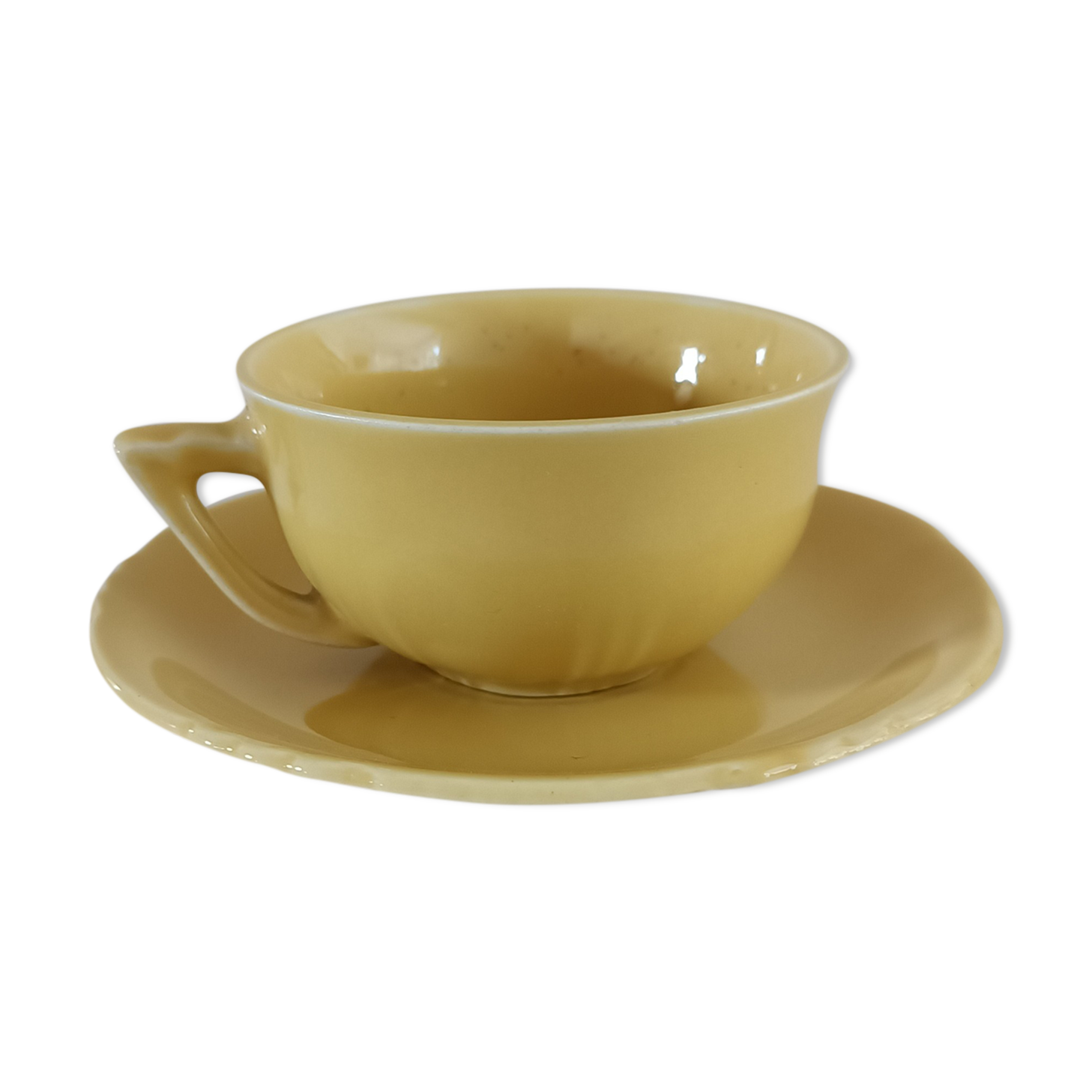 Earthenware cup and saucer 1940s-1950s