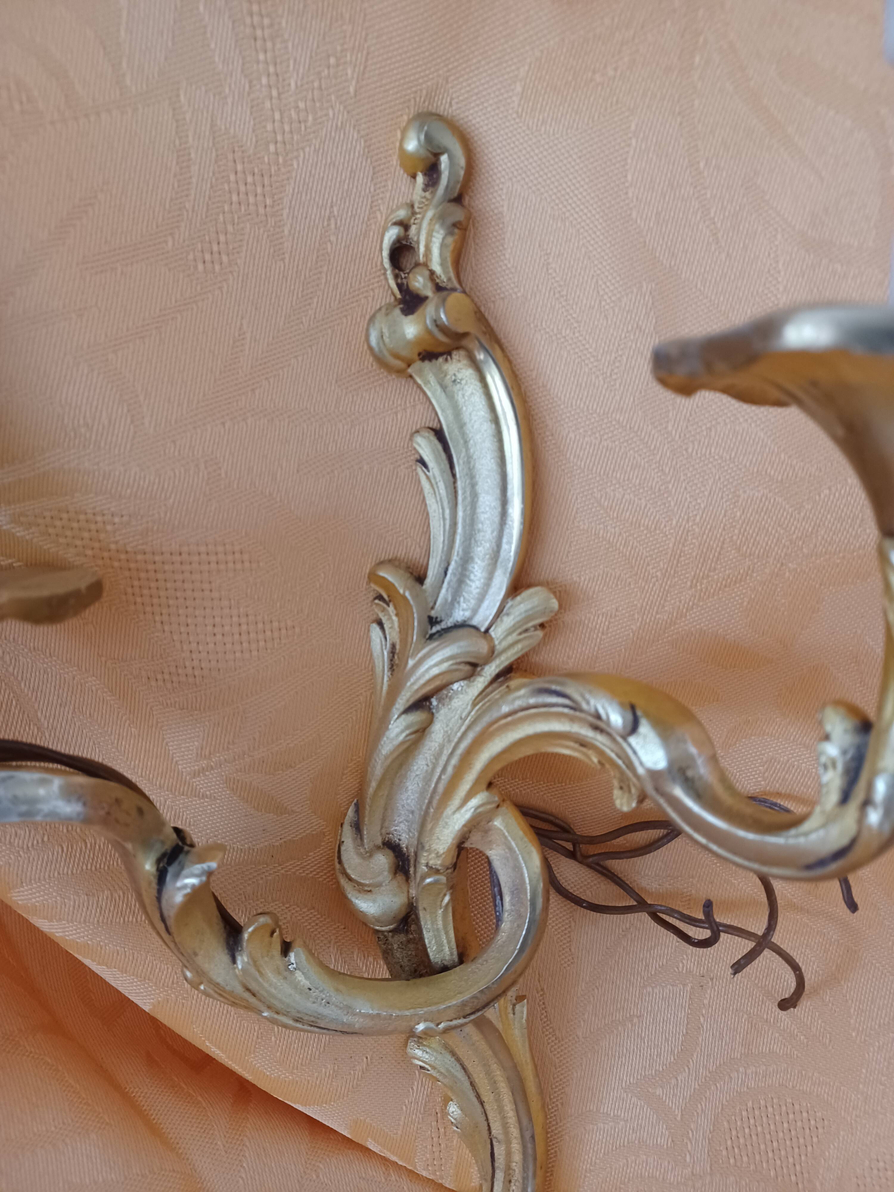 Wall lamp in bronze dora style louis xv