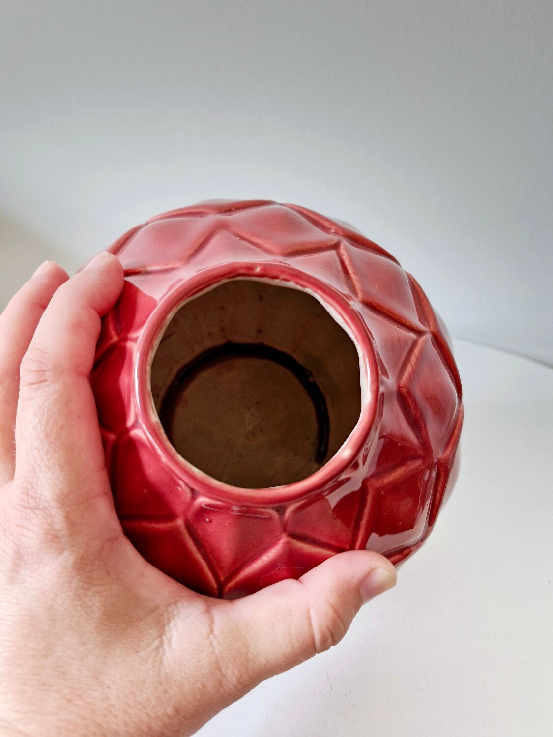 Art Deco artichoke vase Saint Clément ceramic