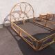 Rattan bed and bamboo leather ligatures